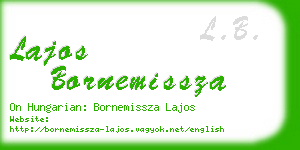 lajos bornemissza business card